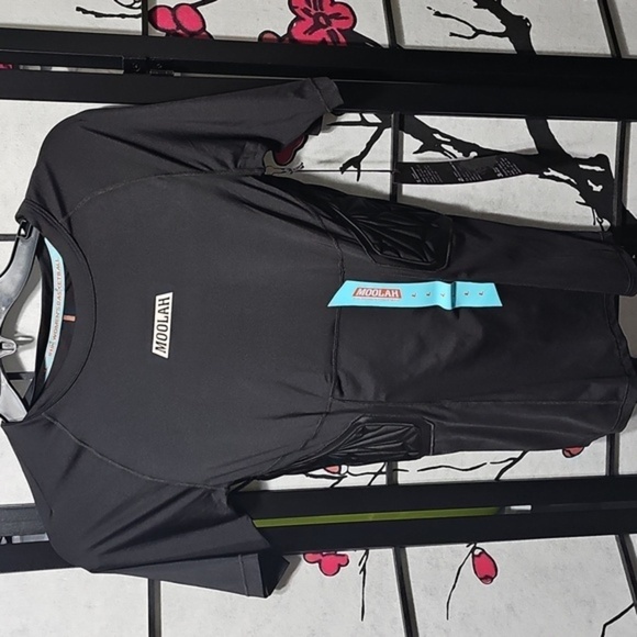 Moolah Workout Set Black Padded Compression Shorts & Top Size Large NWT - Picture 2 of 14